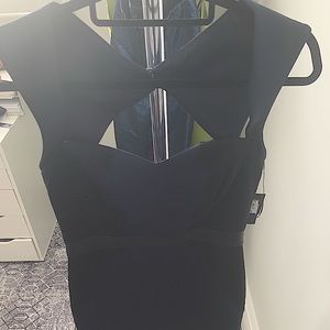 NWT GUESS navy blue and black dress